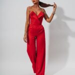 Kombinezon elegancki Unique Chic Ola Voga czerwony