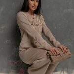 Komplet dzianinowy 3-częściowy Moshe beżowy