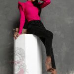 WYPRZEDANE- Spodnie jeansowe Darkow czarne