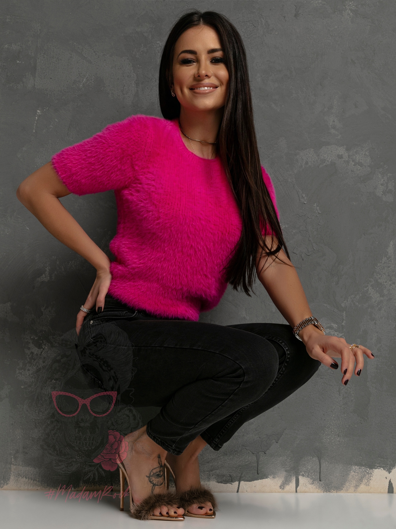 WYPRZEDANE- Spodnie jeansowe Darkow czarne