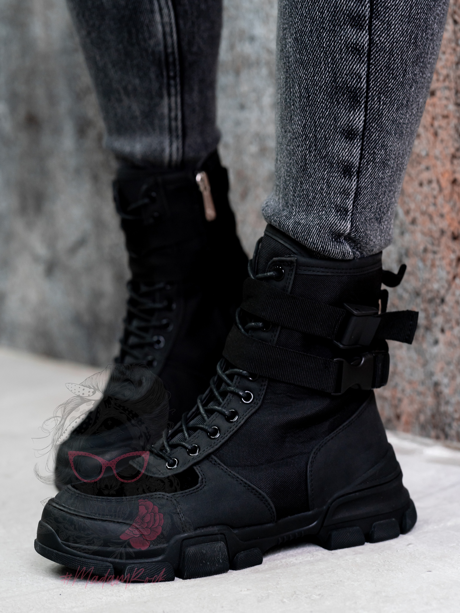 Botki sneakers Rock Claps czarne