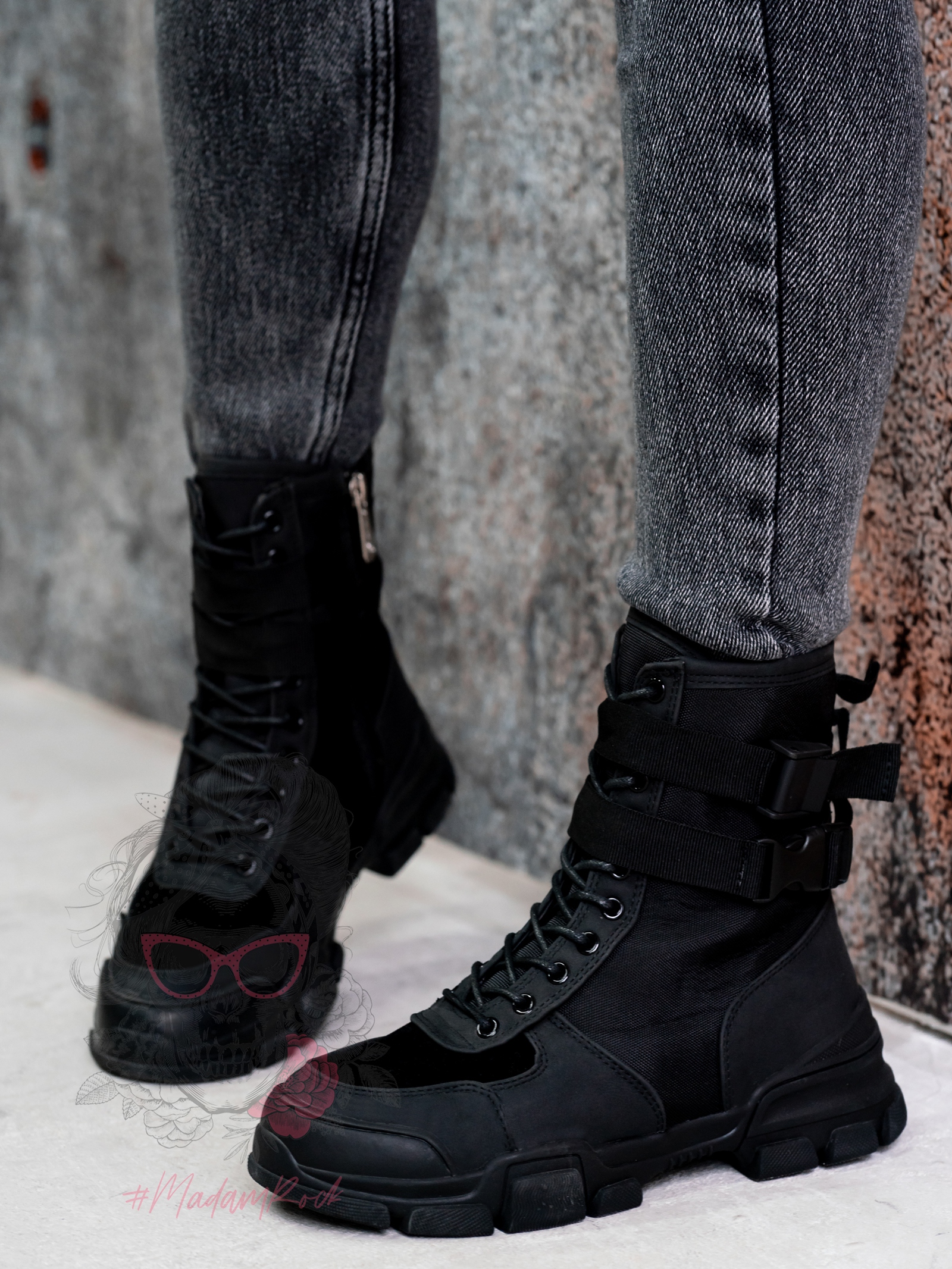 Botki sneakers Rock Claps czarne Botki sneakers Rock Claps czarne