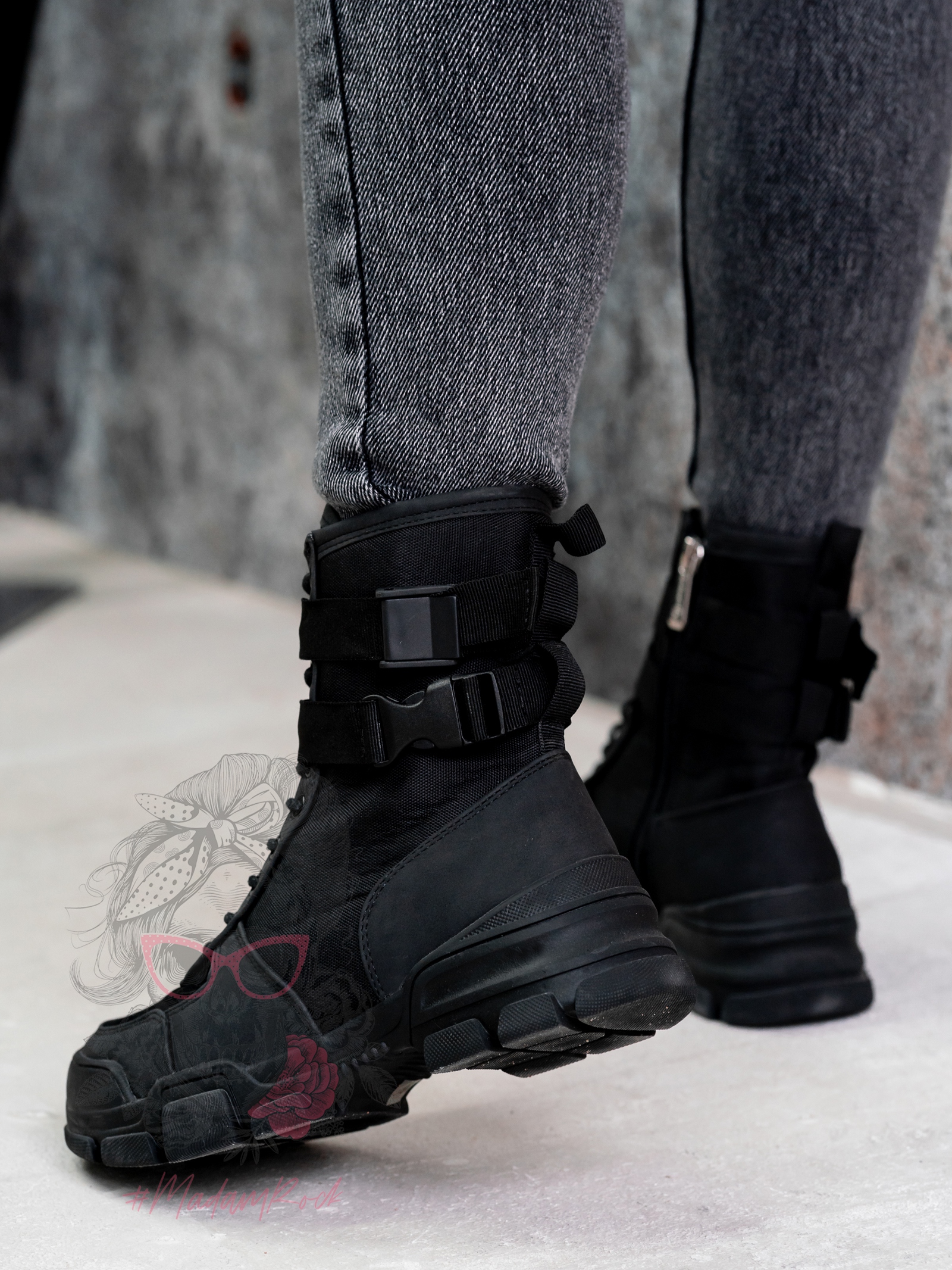 Botki sneakers Rock Claps czarne Botki sneakers Rock Claps czarne