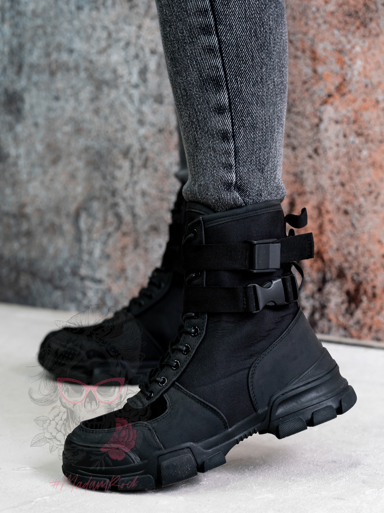 Botki sneakers Rock Claps czarne Botki sneakers Rock Claps czarne