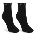 Skarpetki z perłami Opi czarne