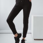 Spodnie z wyższym stanem New Asymmetry Ola voga czarne