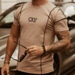 T-shirt męski Seams Ola Voga c. beżowy