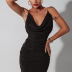 Sukienka mini Ola Voga Sweet Glitter czarna