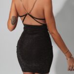 Sukienka mini Ola Voga Sweet Glitter czarna