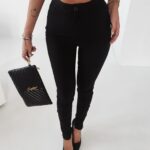 Spodnie z wysokim stanem Lota Ola Voga czarne