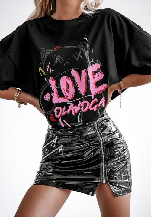 T-shirt oversize Bear Ola Voga czarny