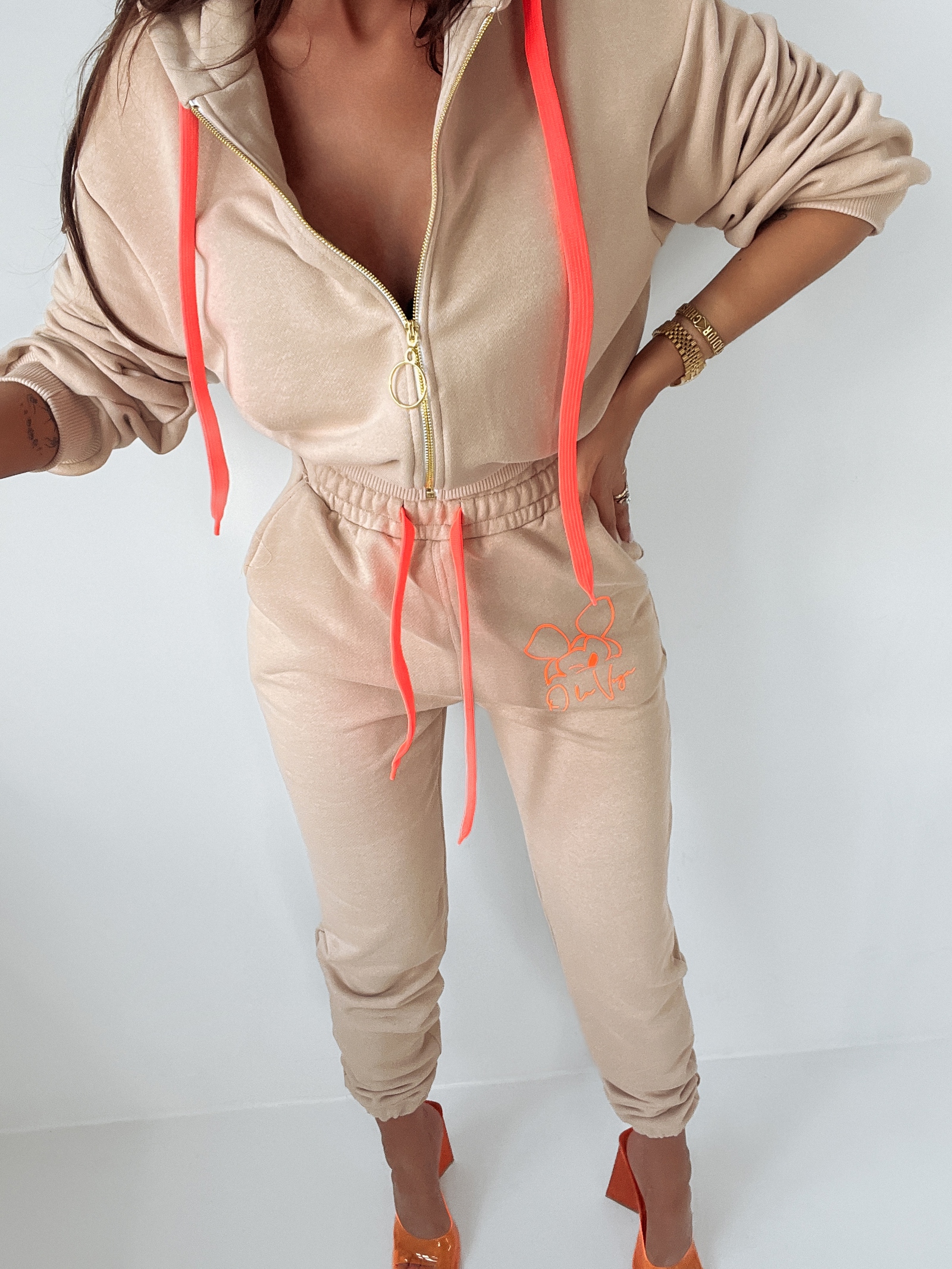 Komplet bawełniany Ola Voga Mouse beżowy Komplet bawełniany Ola Voga Mouse beżowy