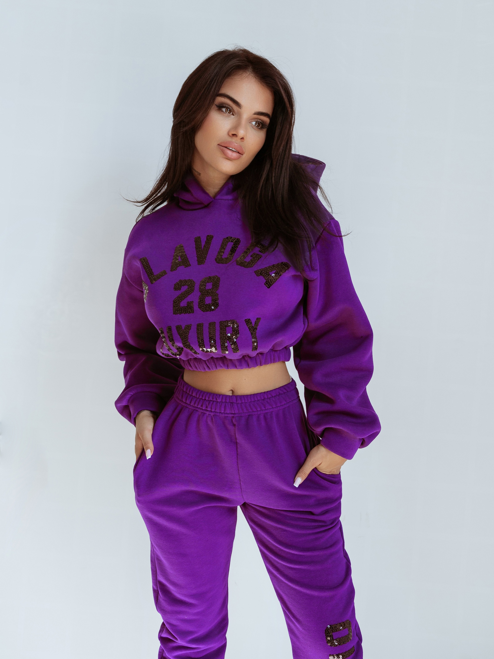 Komplet dresowy O'la Voga Black Bling c.fioletowy Komplet dresowy O'la Voga Black Bling c.fioletowy