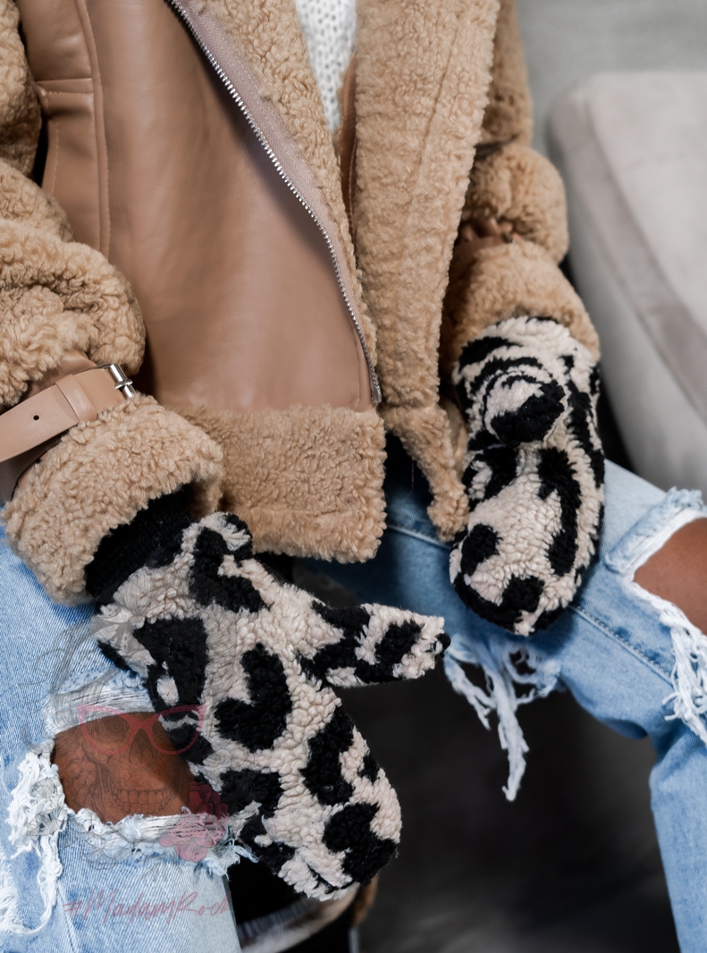 Rękawiczki baranki LeoSheep beżowe