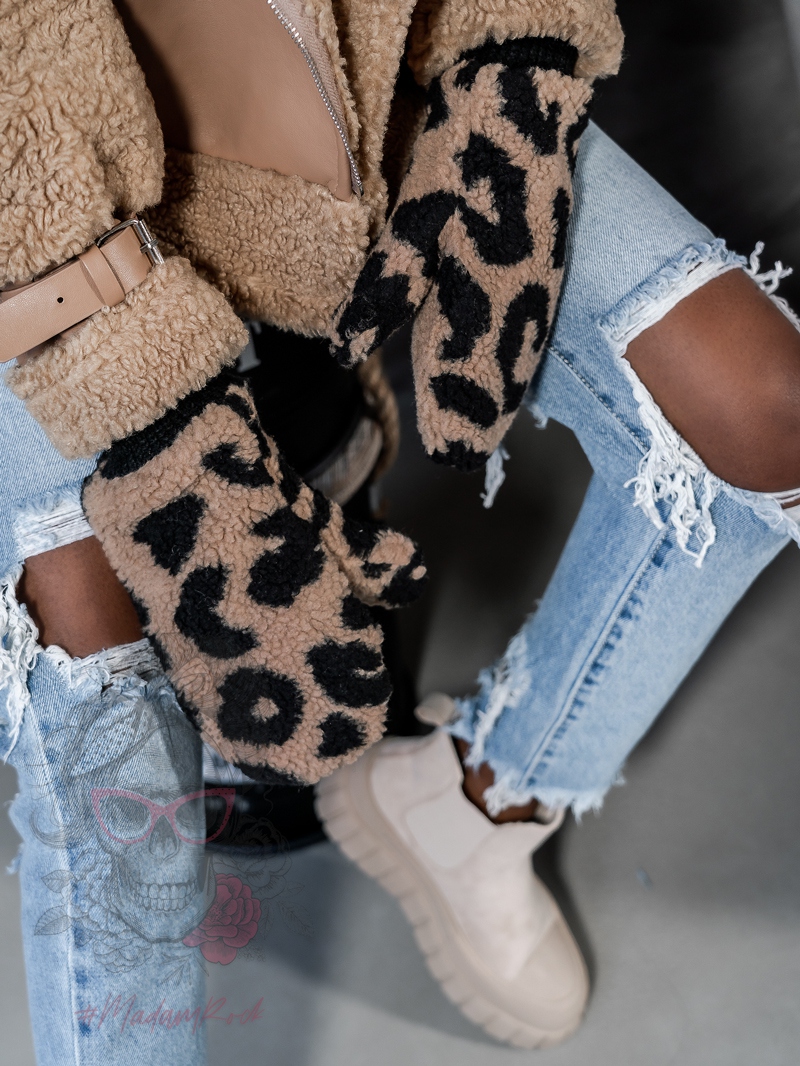 Rękawiczki baranki LeoSheep karmelowe Rękawiczki baranki LeoSheep karmelowe