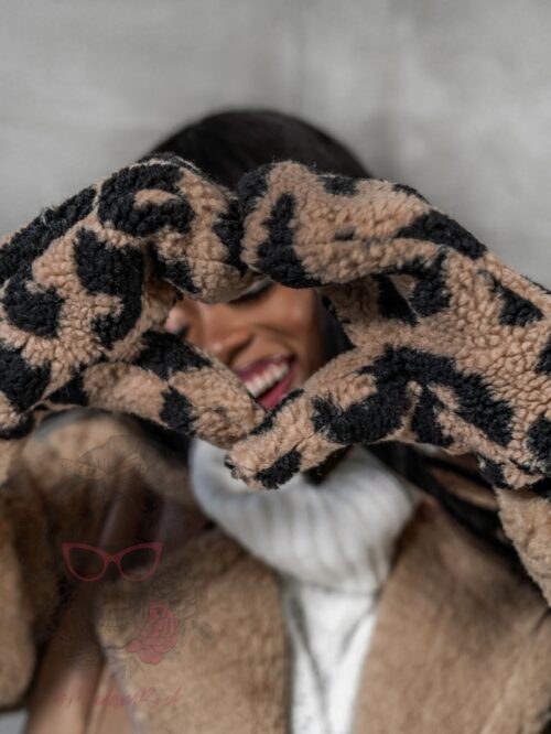 Rękawiczki baranki LeoSheep karmelowe