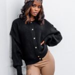 Beret moherowy z pomponem Igi panterka