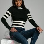 -wyprzedane-Spodnie jeansowe rurki Goter granatowe