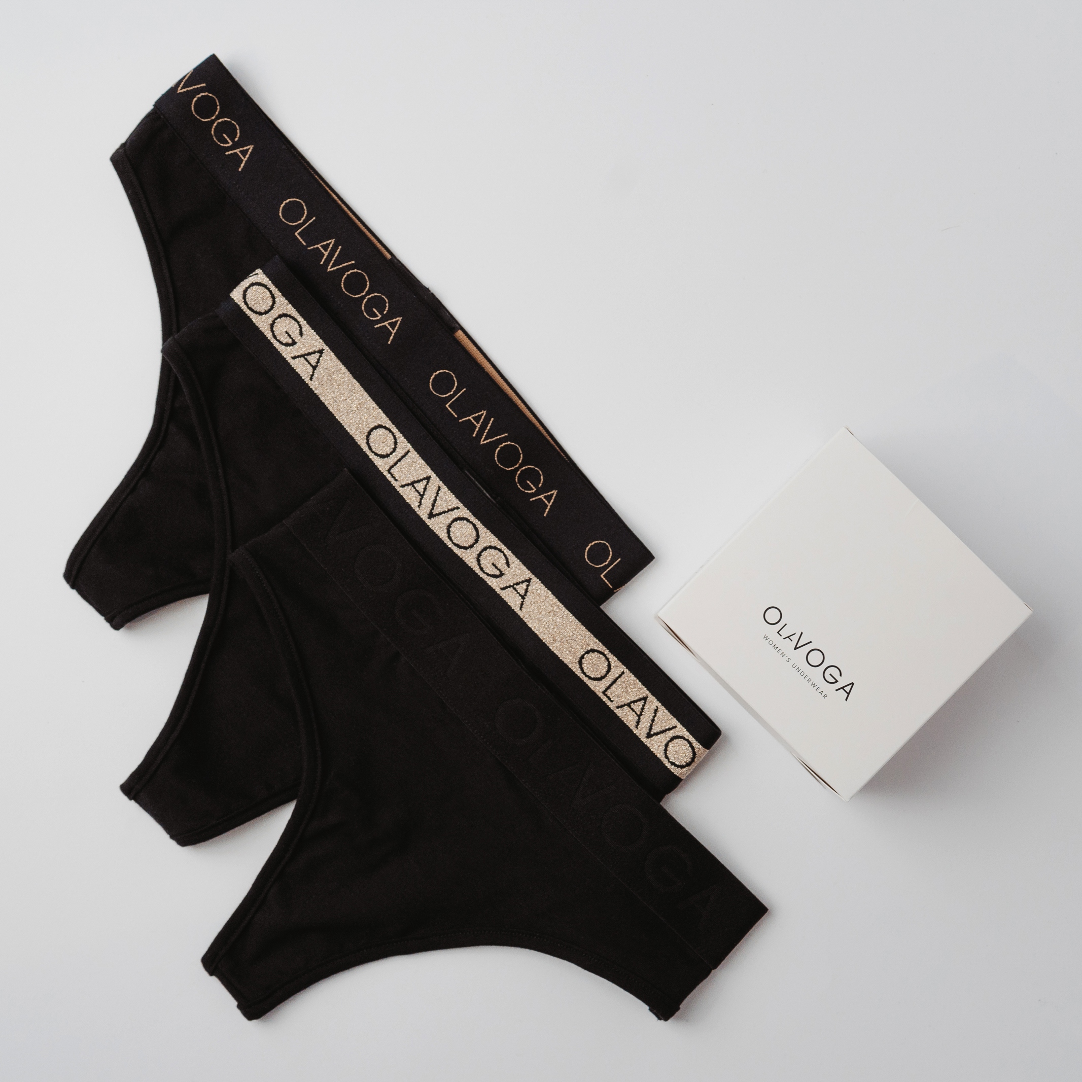 Majtki damskie brazyliany Trio Ola Voga 3-pack czarne