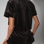 Piżama aksamitna Good Morning Ola Voga czarna