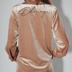 Piżama welurowa Velvet Dream Ola Voga beżowa