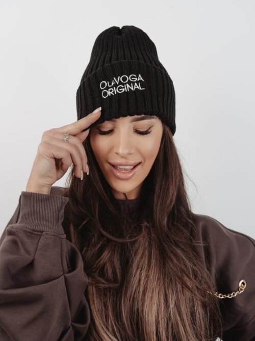 Czapka klasyczna z haftem Ola Voga Original czarna