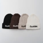 Czapka damska bawełniana OlaVoga Letters ecru