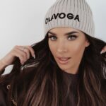 Czapka damska bawełniana OlaVoga Letters beżowa