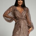 Sukienka cekinowa NB Afrodyta złota