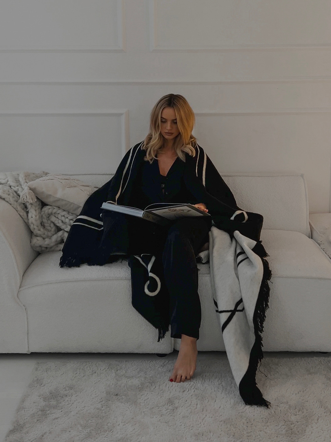 Koc bawełniany Milano Ola Voga czarny 150x200cm