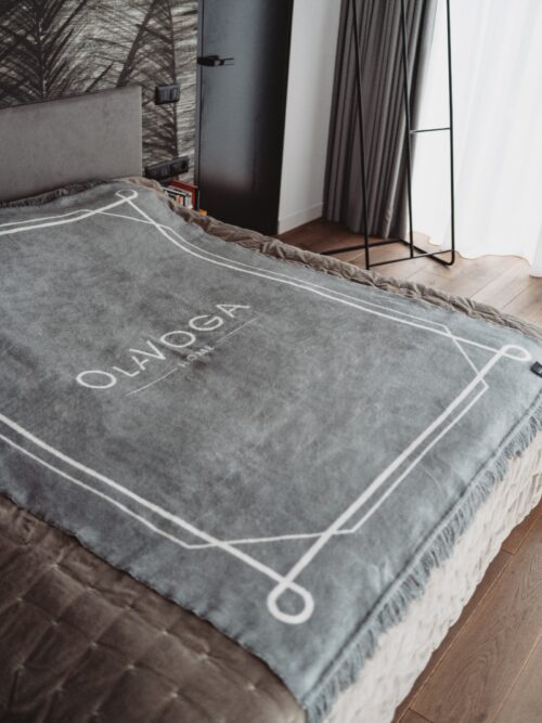Koc bawełniany Milano Ola Voga szary 150x200cm