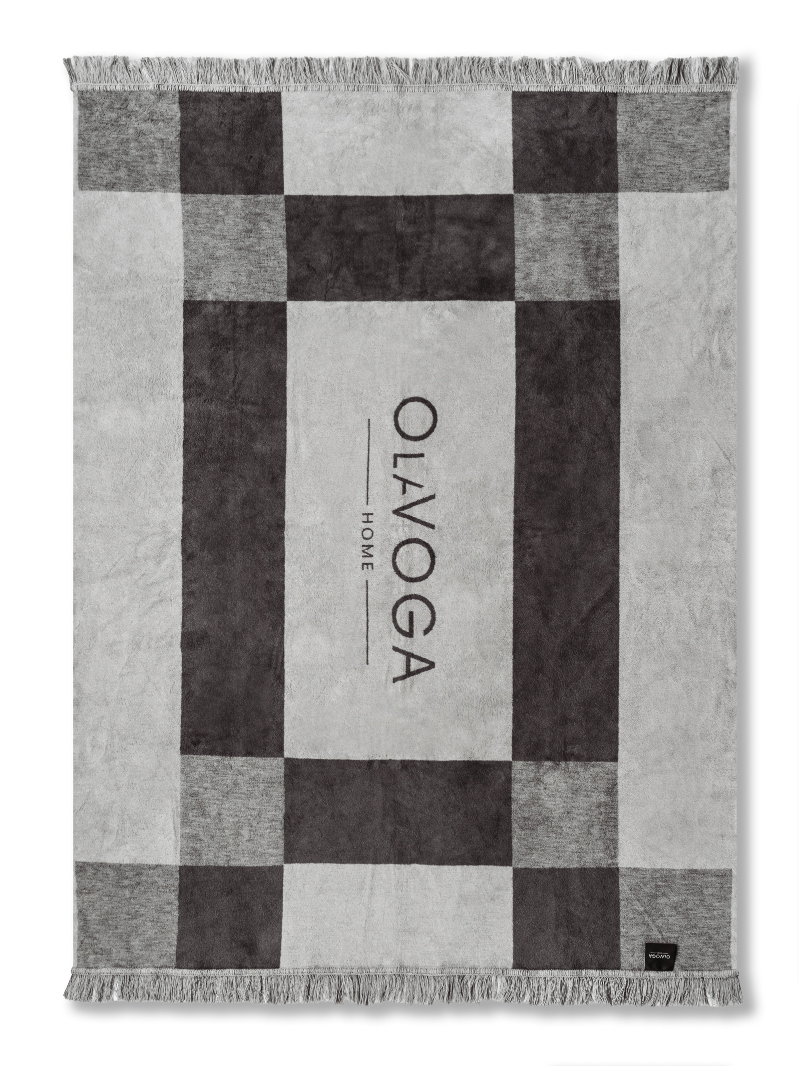 Koc w kratkę London Ola Voga szary 150x200cm