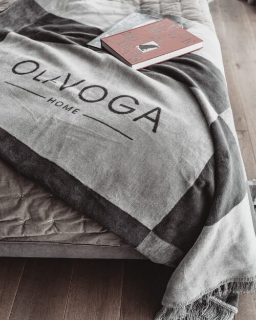 Koc w kratkę London Ola Voga szary 150x200cm