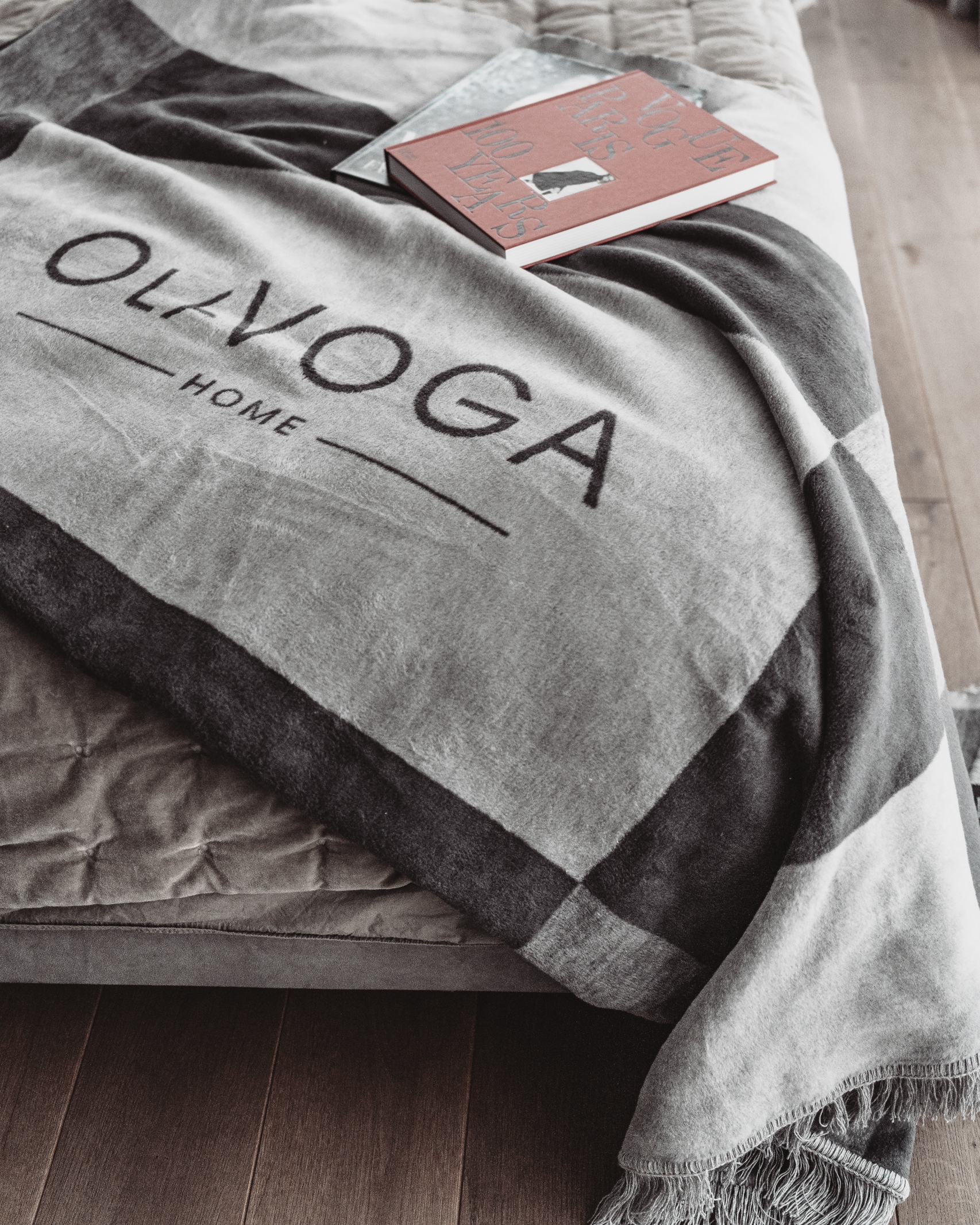 Koc w kratkę London Ola Voga szary 150x200cm