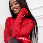 Sweterek elegancki Tircati czerwony