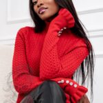 Sweterek elegancki Tircati czerwony