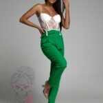 Spodnie cygaretki Melisma zielone