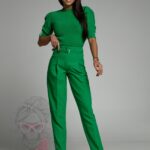 Spodnie cygaretki Melisma zielone