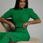 Spodnie cygaretki Melisma zielone