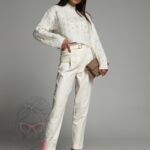 Sweterek z perłami Seaperl ecru