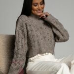 Sweterek z perłami Seaperl cappuccino