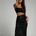 Komplet cekinowy WithMe czarny