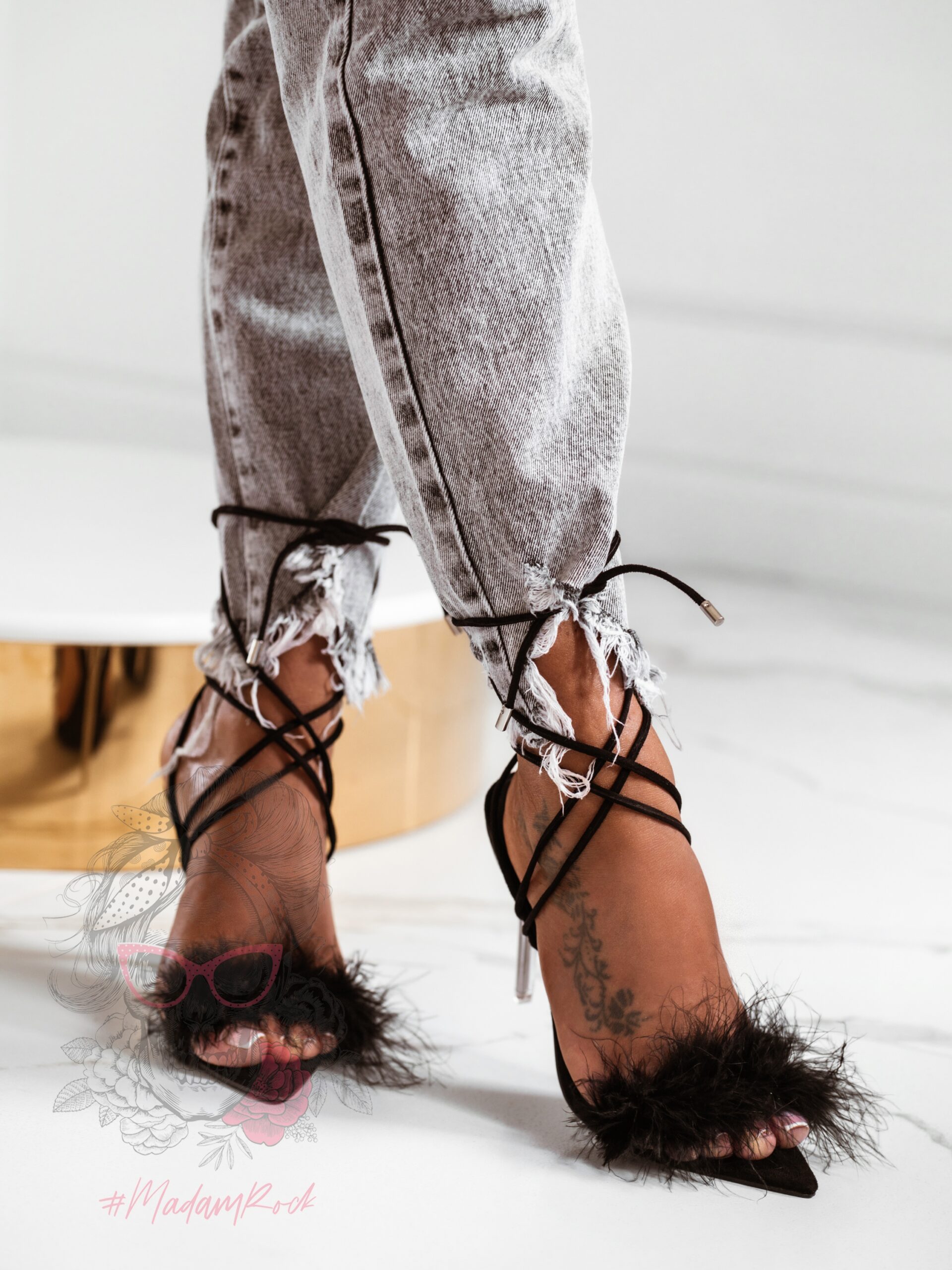 Sandały z puszkiem Madam Meeru II czarne Sandały z puszkiem Madam Meeru II czarne