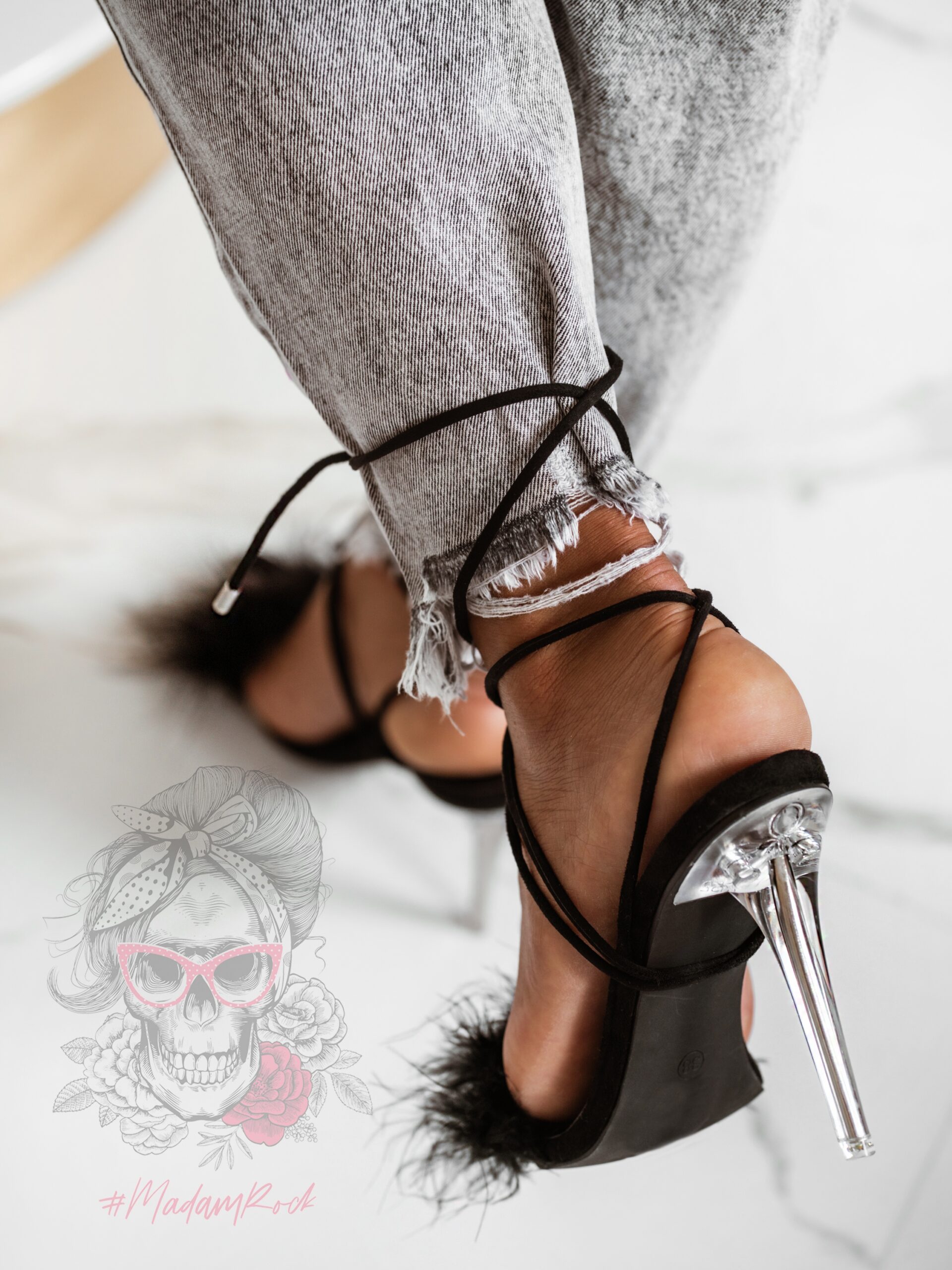 Sandały z puszkiem Madam Meeru II czarne Sandały z puszkiem Madam Meeru II czarne