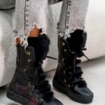 Śniegowce z futrem Madam Moto czarne