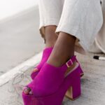 Sandały koturny Madam Scapade fuksja