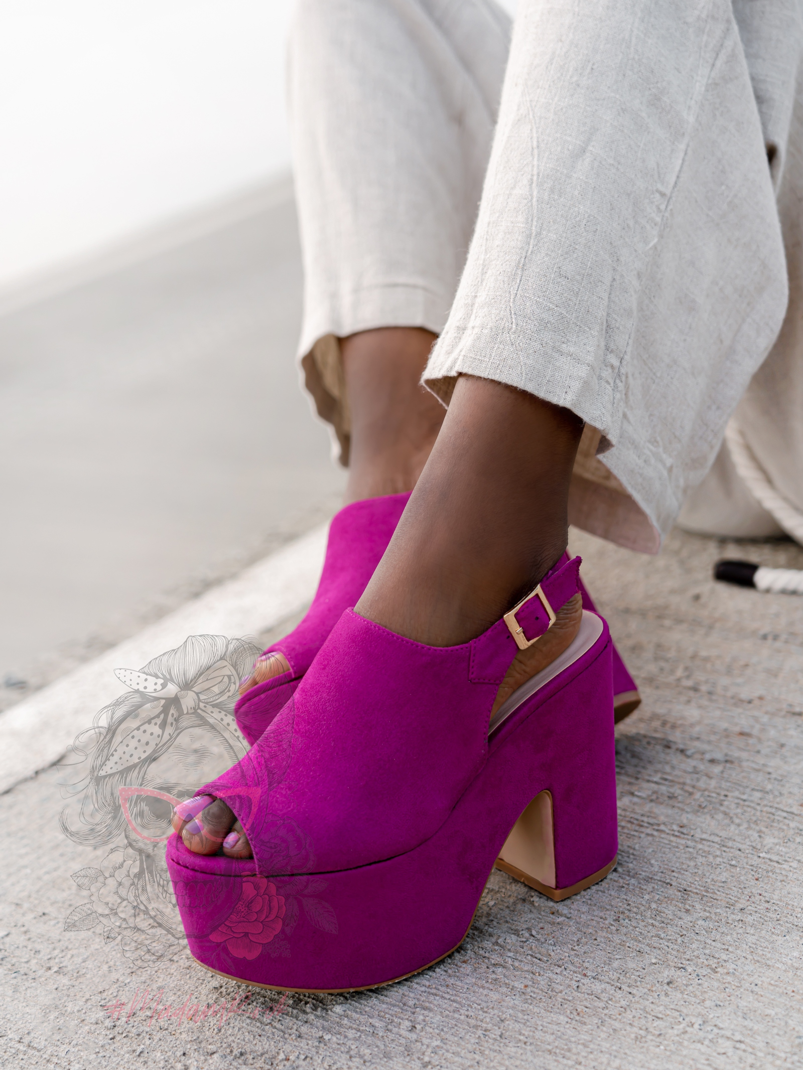 Sandały koturny Madam Scapade fuksja Sandały koturny Madam Scapade fuksja