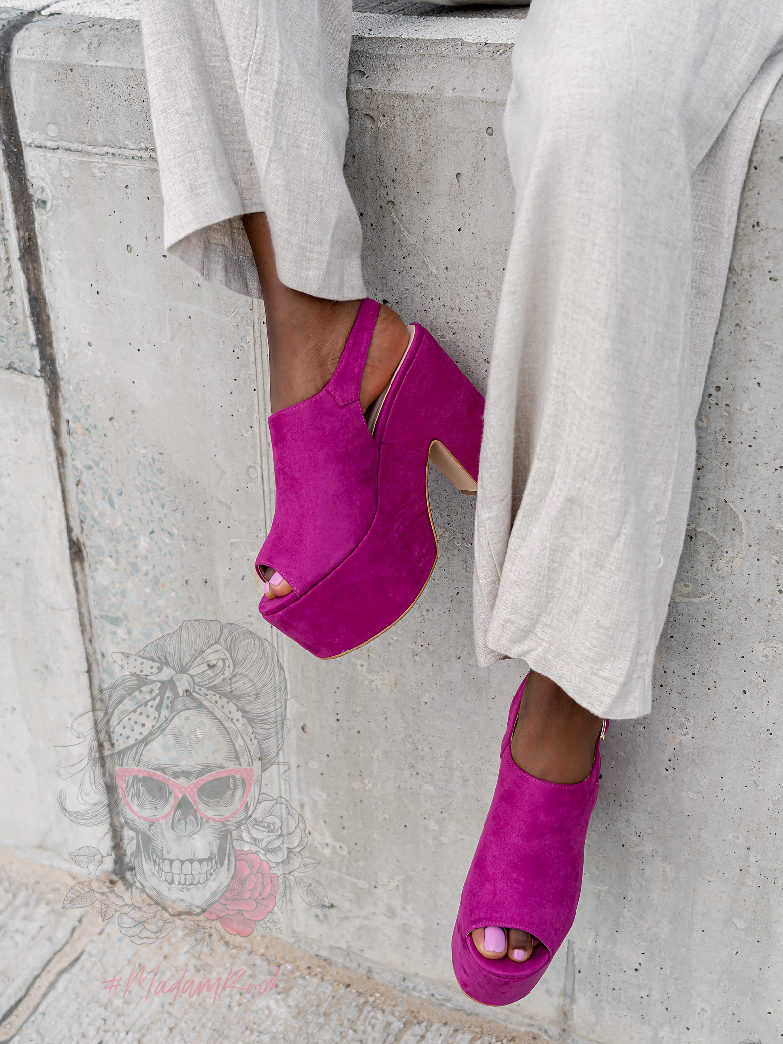 Sandały koturny Madam Scapade fuksja Sandały koturny Madam Scapade fuksja