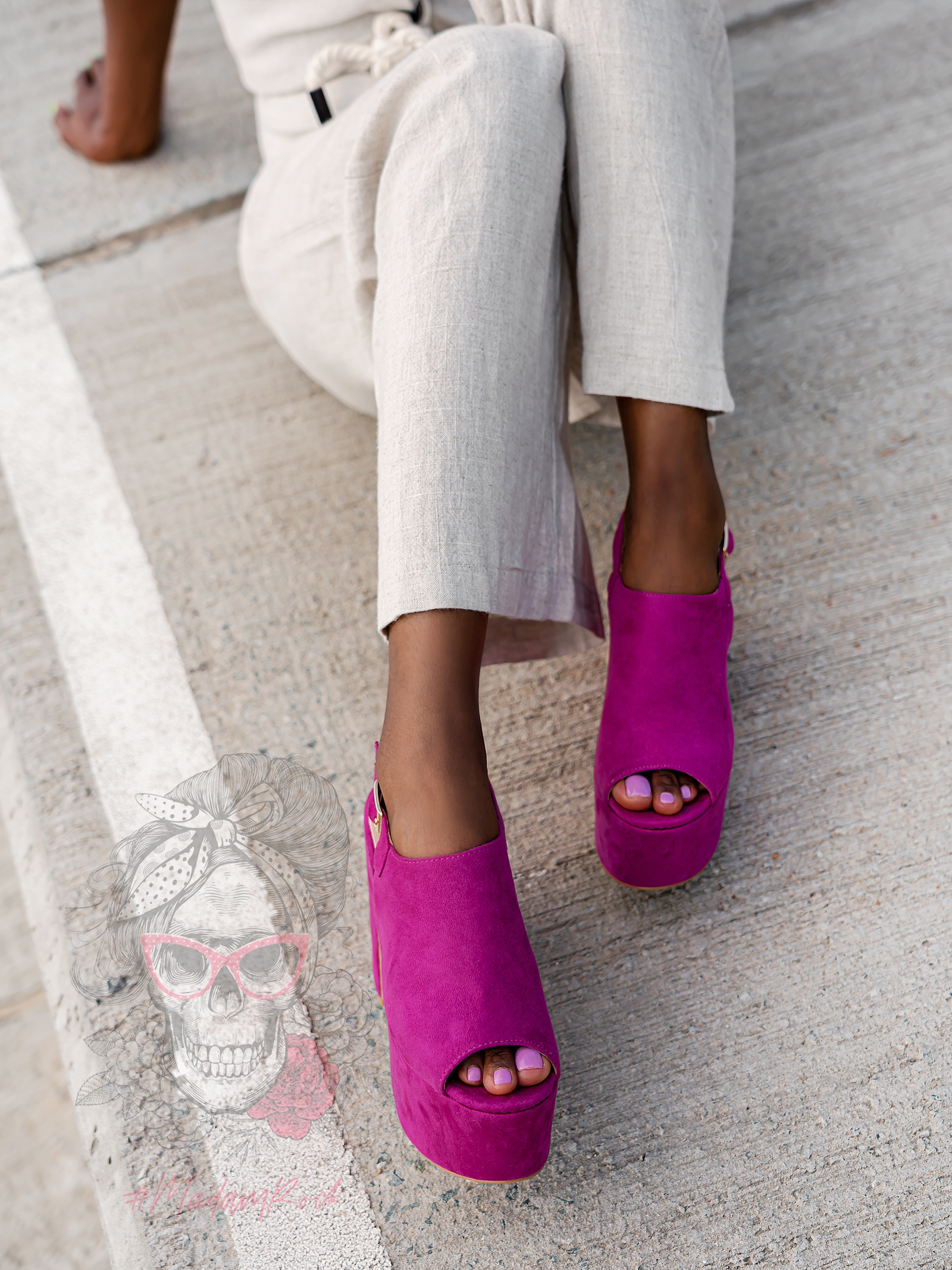 Sandały koturny Madam Scapade fuksja Sandały koturny Madam Scapade fuksja