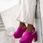 Sandały koturny Madam Scapade fuksja